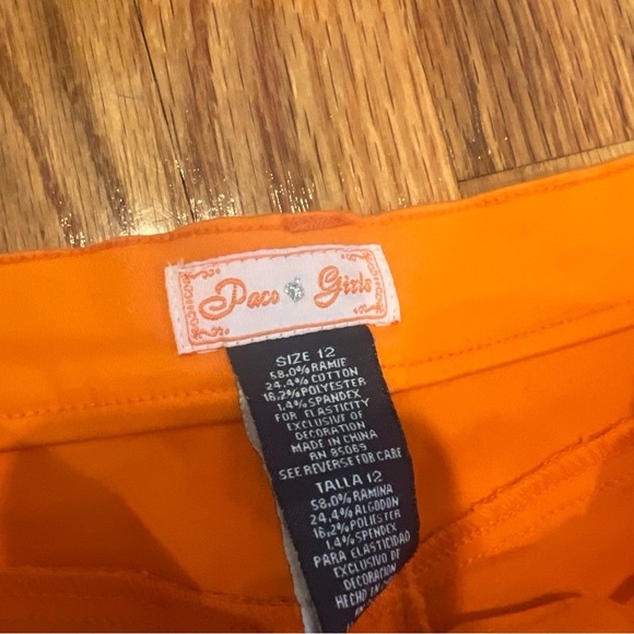 Paco Girls Orange Vintage Pants Size 12 - Picture 6 of 10